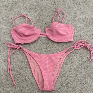 Triangl Swimwear Zebra Pink Bikini Set